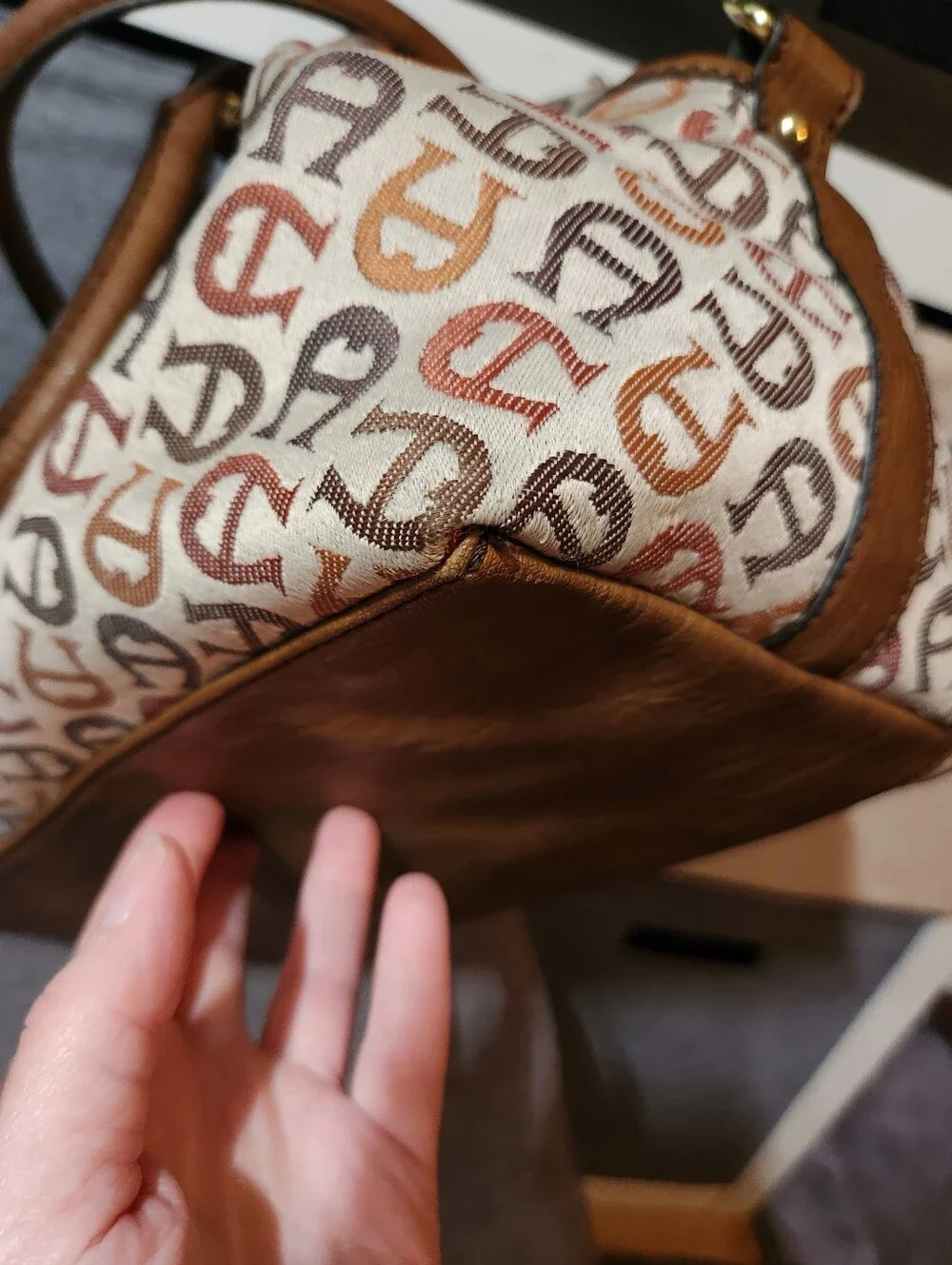 Etienne Aigner Vintage Signature Jacquard Satchel